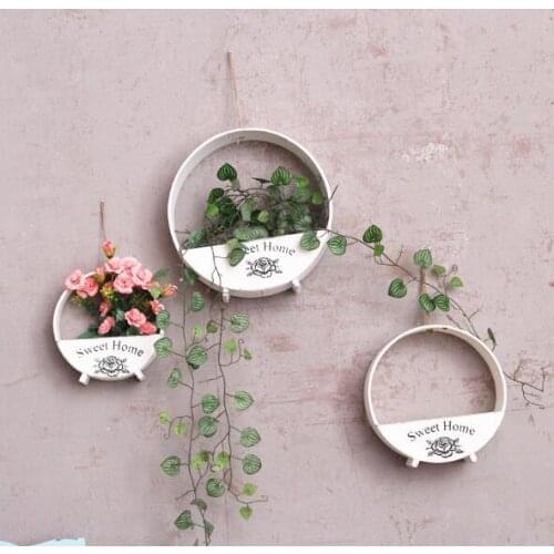 1PC Home Decoration Wood Vintage Wooden Storage Racks Wall Hanging Decorative Storage Box Flower Pot House Storage Racks ME 006