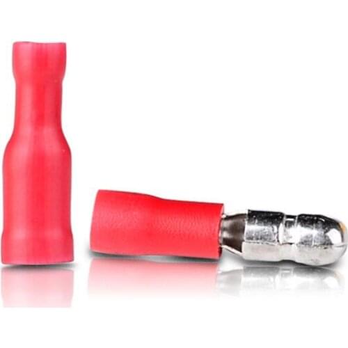 100sets MPD1.25-156 FRD1.25-156 Insulation joint 0.5-1.5mm2 Male female to bullet shaped cold-press terminal