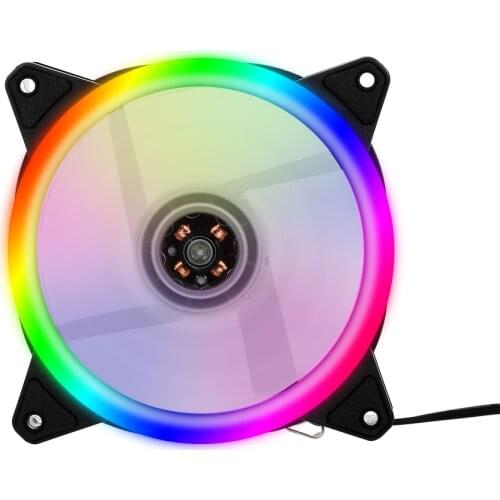 120mm Fans RGB Lights Case Fan Silent Sleeve Hydraulic Bearing Desktop PC Fan Computer Cooling Cooler CPU Coolers Radiators