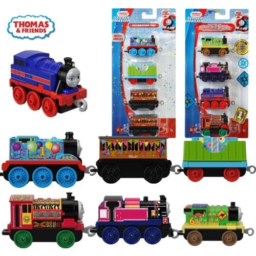 3-4pcs and friends trains hot tomas metal magnetic trains miniatura de carro diecast model kids jouets pour enfants gift