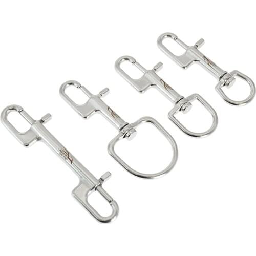 316 Stainless Steel Single / Double Clip Snap Bolt Dive 90mm 110mm Heavy Duty Rust Proof Snap Hook Diving