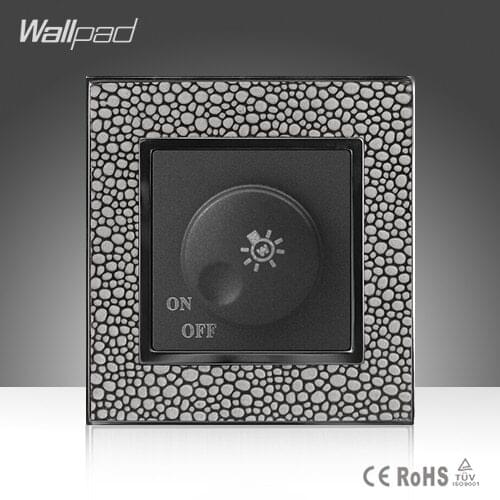 500W Dimmer Wall Switch Pearl Leather Rotary Lamp Dimmer Regulate Wall Switch Free Shipping