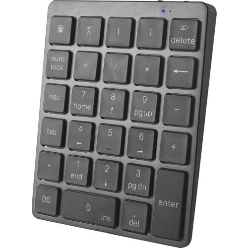 Mini Bluetooth Wireless Keyboard Rechargeable Aluminum AlloyKeyboard Ultra-Thin Numeric Pretable Keyboard For Xiaomi PC Laptop