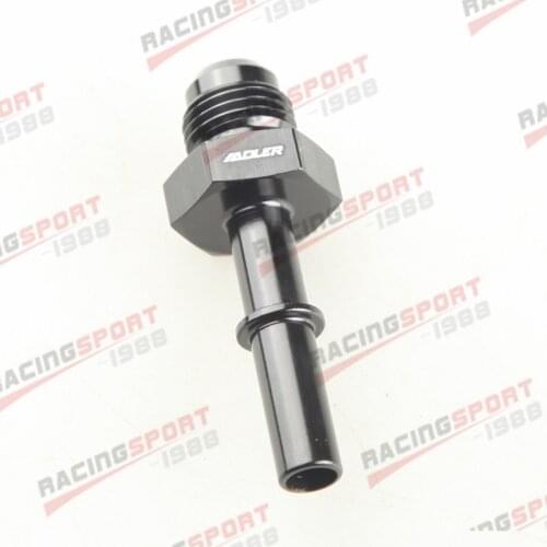 Quick Connect AN-6 6AN AN-6 AN6 To 5/16" Male Fuel Line Rail Adapter Black
