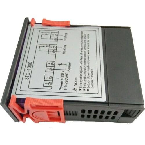 Dual Stage Digital Temperature Controller Fahrenheit Thermostat with Sensor for 3D Printer,Freezer,Fridge,Hatching