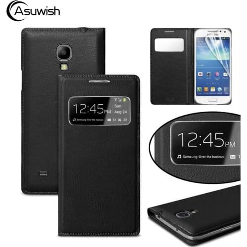 Smart View Flip Cover Leather Phone Case For Samsung Galaxy S4 Mini S4 S 4 S4mini GT I9190 I9192 I9195 I9500 GT-I9190 GT-I9192