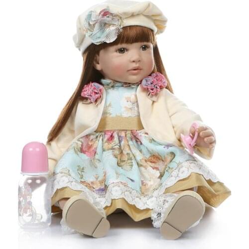 NPK 60cm Silicone Reborn Super Baby Lifelike Toddler Baby Bonecas Kid Doll Bebes Reborn Brinquedos Reborn Toys For Kids Gifts