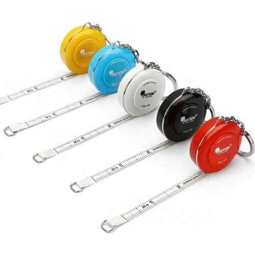 150cm/60inch Cute Mini Retractable Portable Ruler Keychains Tape Measure Roll Tape Key Ring Sewing Tools Gifts for Men Women