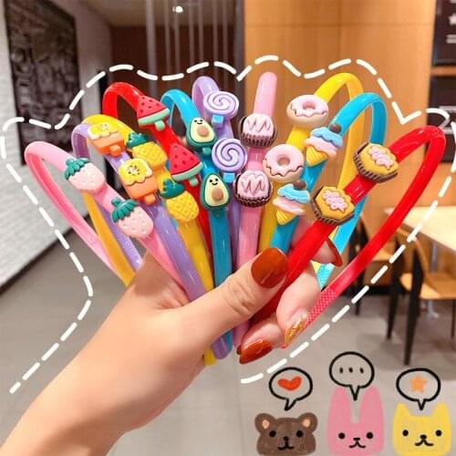 MueRaa 5 pcs/set Lovely Cartoon Flower Children Girls Hairband Cute Headband Hair Accessories Kids Girls Kawai Headwear Headwrap