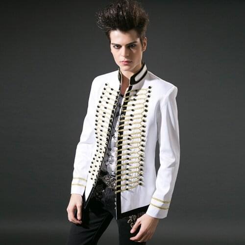 2021 Mj Jackson Dangerous Men Clothing Double Breasted Mens Stage Costumes Suit Outerwear Fashion Performance Blazers Dress