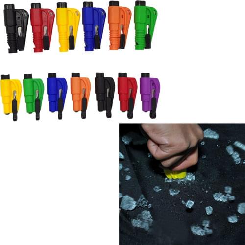 2021 New Car Safety Hammer Spring Type Escape Hammer Broken Window Puncher Seat Belt Cutter Key Chain Auto Parts