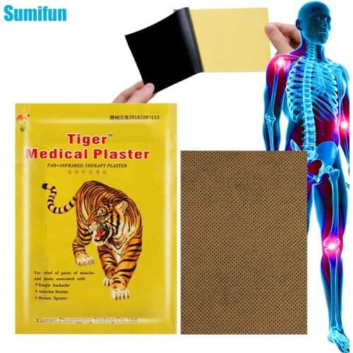 16pcs Tiger Ointment Pain Relief Paste Chinese Medicated Plaster Knee Pain Relief Arthritis Joint Orthopedic Shoulder Stickers