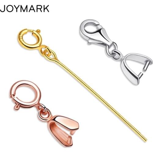 Authentic Sterling Silver Pendant Pinch Clip 925 Silver Connector Pinch Bails DIY Jewelry Making Accessories 10pcs/lot SPB-019