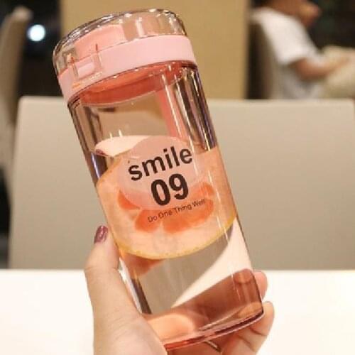 High Quality Cute Multi Color BPA Free Rose Red Portable Nutrition Plastic Sports Hiking Fitness Water Bottle New Kawaii Bottle
