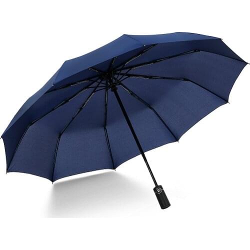 Strong Wind Resistant 3Folding Automatic Umbrella Men Parasol Women Rain 8 Ribs Large Umbrellas Business Gift Portable Paraguas