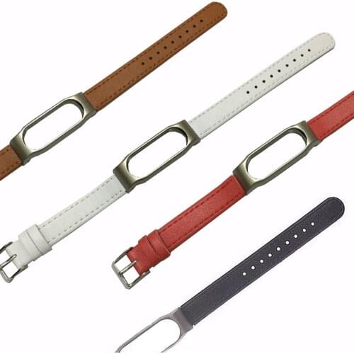 For Mi Band 2 Wrist Strap for Xiaomi Mi Band 2 Bracelet Leather Screwless Strap Wristband Replace Accessories for Mi Band 2