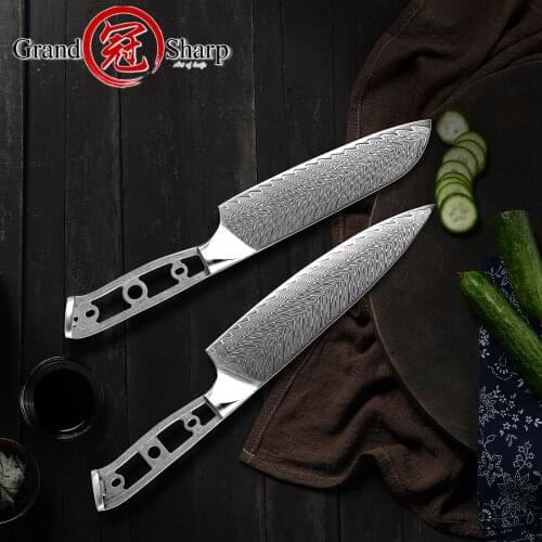 DIY Handmade 67 Layers Damascus Steel Forged Kitchen Knife Blank Japanese Damascus Chef Knife Material Sharp Blade Dropshipping