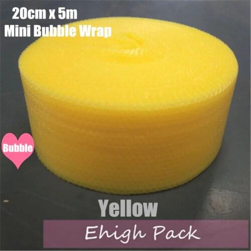 20cmx5m Yellow Heart-shape mini Air Bubble Roll Party Favors And Gifts Packing Foam Roll Wedding Decoration Emballage Bulle Warp
