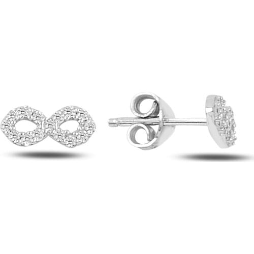 Silver Infinity Earring