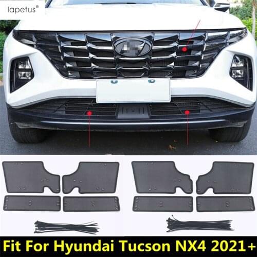 Car Middle Insect Screening Mesh Front Grill Insert Net Anti-mosquito Dust For Hyundai Tucson NX4 2021 2022 Accessories Interior
