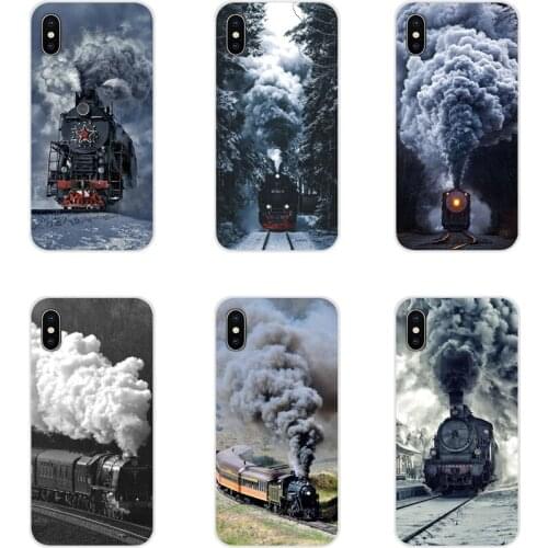 For HTC One U11 U12 X9 M7 M8 A9 M9 M10 E9 Plus Desire 630 530 626 628 816 820 830 Silicone Skin Case Scenic Black Railroad Train