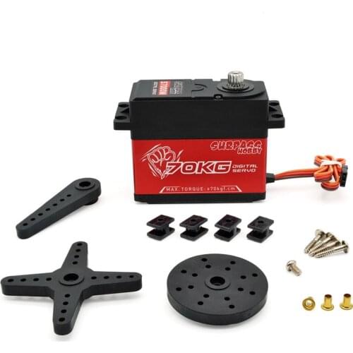 SURPASS HOBBY 70kg Iron Core Large Torque 1:5 Car Model Digital Metal Gear Servo RC Model Accesorries