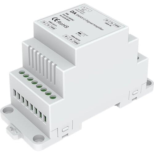 Skydance DA DMX Power Repeater DIN Rail 5V 12V 24V Input DMX512 Power Amplifier One to Two Output DMX Signal Hub Splitter