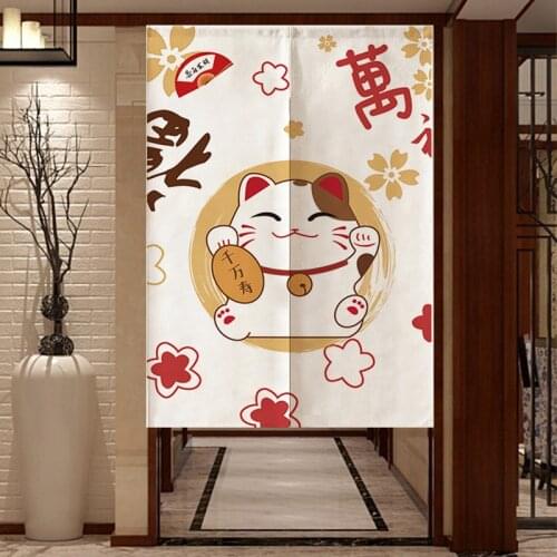 Japan Style Entrance Curtain Short Door Screens Dust-proof Curtain For Kitchen Living Room Cafe Hanging Door Curtains Home Decor