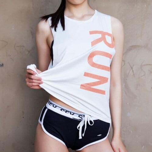 Women Sleeveless Yoga Top Quick Dry Running Exercises T-shirt Female Letter Gym Fitness Tank Top Loose Training Sportswear