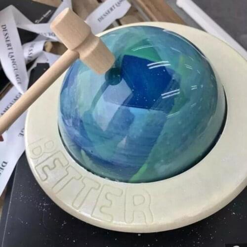 10 Pcs Wooden Hammers Toys for Chocolate Breakable Heart Mini Hammer Mallet for Chocolate Smash-able Heart Smooth Finished Lacqu