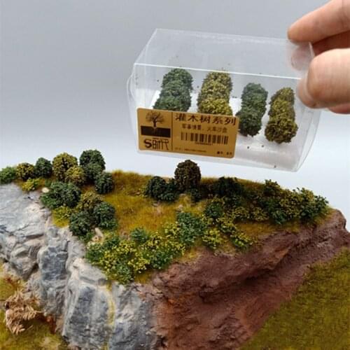 12Pcs Simulation Bush Tree Scene Model For 1:35/1:48/1:72/1:87 Scale Sand Table