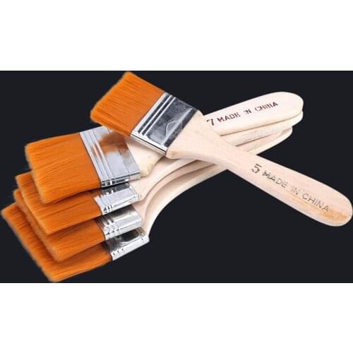 12pcs nylon soft brush portable wooden handle nylon watercolor paint brush acrylic soft oil painting art supplies