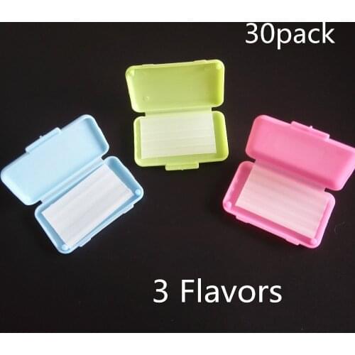 30X Orthodontic Wax Coloured Cases Dental Brace Relief Protective Wax 5 pieces per pack green pink and blue color