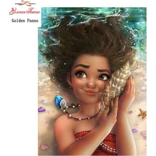 5D Diamond Painting Girl Diamond Embroidery Landscape Cross Stitch Full Hand Home Decor drill kids gift