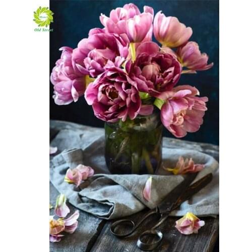 Osh flower 5d DIY Diamond Painting Cross Stitch Full Square/round Drill Diamond Embroidery Mosaic Valentines Day Diamond Gift