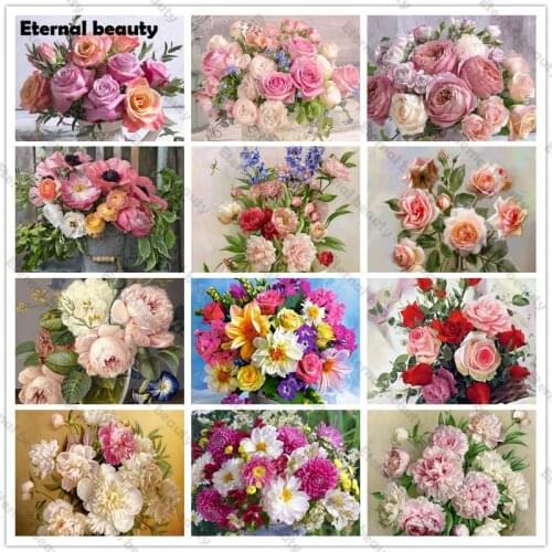 Diamond Painting Full Square/round Drill 5D Diy Colorful Flowers Landscape Daimond Embroidery Rhinestone Cross Stitch Wall Decor