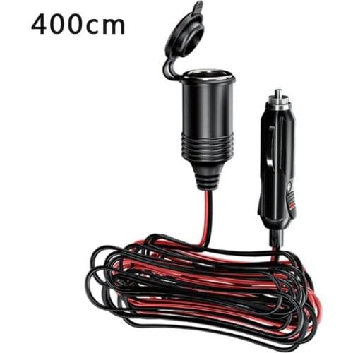 12V / 24V Car Extension Cable for Cigarette Lighter Dustproof Waterproof Car Battery Terminal Alligator Clip Socket Adapter