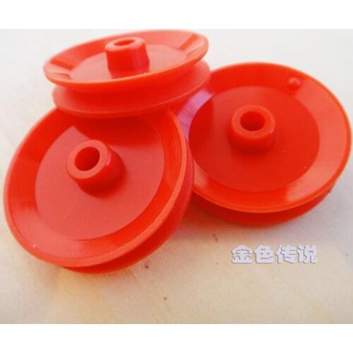 Free shipping 29 5.8 3.9 strap round plastic wheel toy rim small flywheel concave wheel pulley