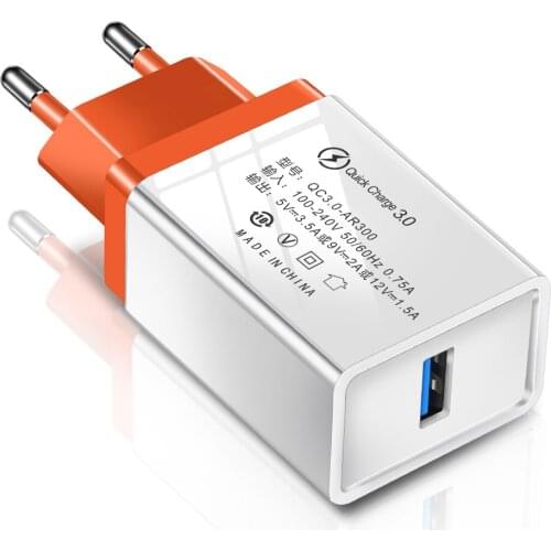 Quick Charge 3.0 2.0 EU/US Plug USB Charger Travel Wall Fast Charging Adapter For Samsung S9 Xiaomi Tablets Mobile Phone Charger