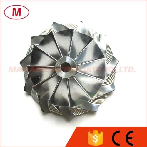 CT20B 17291-17040 45.90/64.89mm 11+0 blades Forward Turbo Billet Compressor wheel/Aluminum 2618/Milling compressor wheel