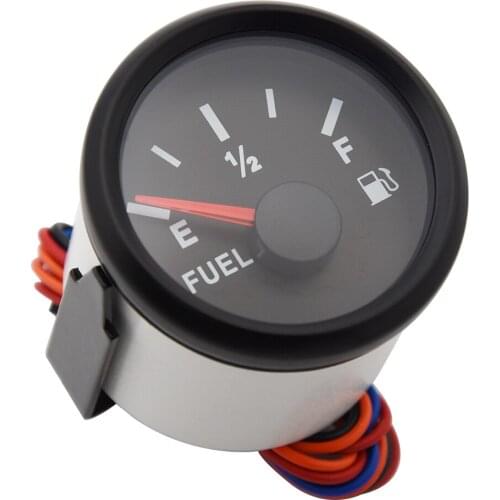52mm Fuel Level Gauge Meter 0-190 ohm Auto digital fuel gauges Waterproof stainless 316L Car Truck Boat 12V 24V with backlight