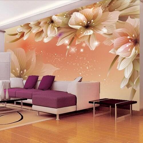Custom 3D Photo Wallpaper Modern Flower Wall Mural Wall Paper Living Room Sofa TV Background Non-woven Fabric Wallpaper Bedroom
