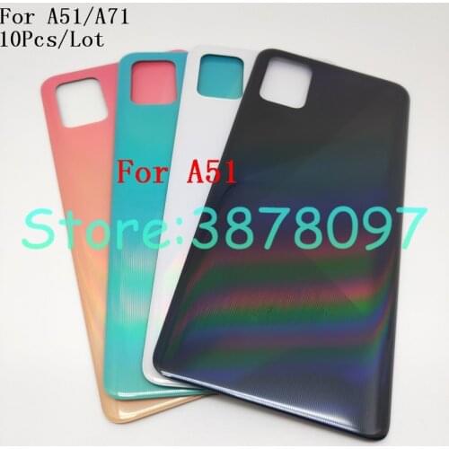10Pcs Original Housing For Samsung Galaxy A71 A51 2020 Battery Cover Repair Replace Back Door Phone Rear Case +Adhesive Sticker