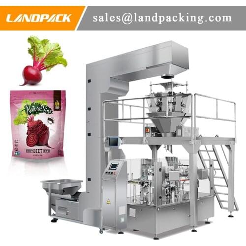 Multihead Weigher Beet Chips Stand Up Pouch Filling And Sealing Machine Granule Zipper Packing Machine Quality Manufacturer