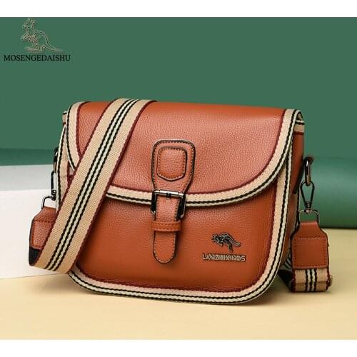 Fashion Letter Design Ladies Shoulder Bag Panelled Designer Women Messenger Bags High Quality PU Leather Womens Travel Wallet