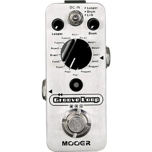MOOER Drum Machine Looper Pedal Guitar Effect Processor 3 Mode Groove Loop Recording Time Tap Tempo True Bypass for Guitar Parts