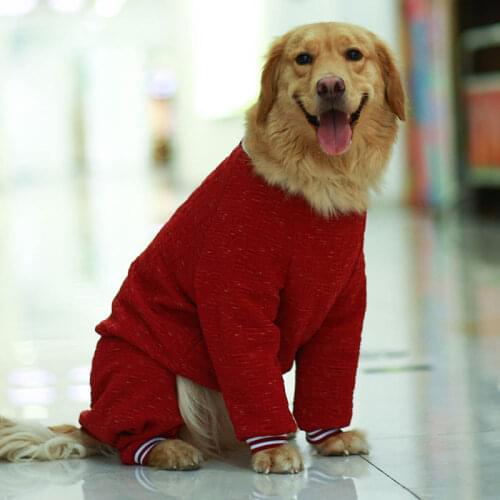 Pet Dog Clothes Winter Big Large Dog Outfit Jumpsuit Pajamas Corgi Golden Retriever Husky Labrador Dog Overalls Pet Costume Coat