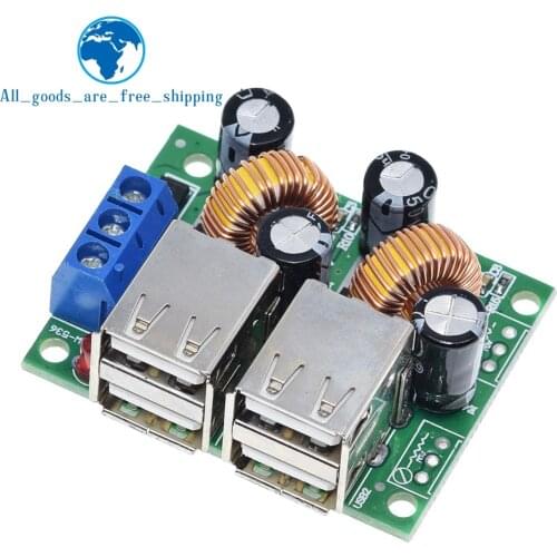 4 Four USB Port A5268 Step Down Power Supply Converter Board Module DC 12V 24V 40V to 5V 5A For MP3/MP4 Phone Car Equipment