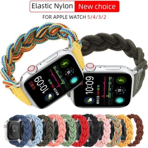 Woven Nylon Band for Apple Watch 6 SE Strap for IWatch Serie 5 4 3 Belt 38mm 40mm Bracelet Elastic Braided Solo Loop 42/44mm