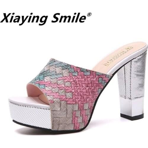 Xiaying Smile Summer new sandals waterproof platform fashion fish mouth thick high-heeled sandals